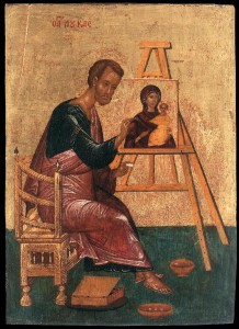 Según la Tradición S. Lucas fue quien hizo el primer retrato de la Virgen