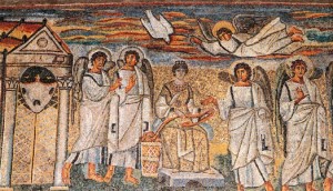 Basílica-de-Santa-María-Mayor.-La-Anunciación-mosaico-del-arco-triunfal-Roma.
