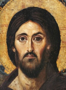 04 b. Cristo benedicente, particular. Icona a encausto. Sinai, VI sec.
